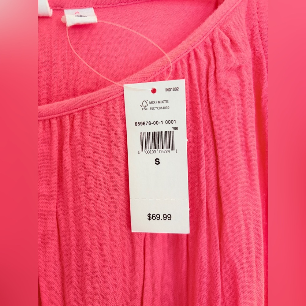 Gap Pink Maxi Dress With Tie - Picture 4 of 4